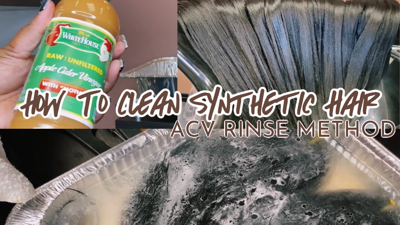 How To Clean Synthetic Braiding Hair ACV Rinse for Itchy Scalp YouTube
