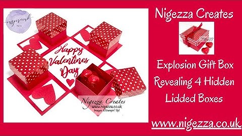 Explosion Gift Box Revealing 4 Hidden Lidded Boxes