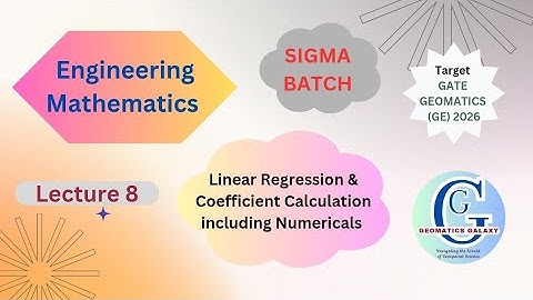 SIGMA Batch| Gate GE 2026| Linear Regression & Coefficient| Bivariate Distribution| Numericals|