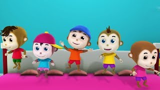 Five Little Monkeys | kids songs and nursery rhymes for children