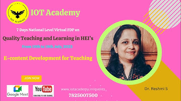 E-content Development for Teaching