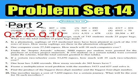 problem set 14 || Q.2 to Q.10 | class 5th maths | part 2 | chapter 4  Maharashtra board