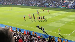 BLUES GO DOWN TO DEFEAT AT LEICESTER: Players clapped off by fans at full-time