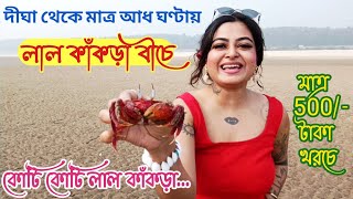 দঘ থক মতর আধ ঘণটয লল ককড বচ Red Crab Beach Red Crab Beach Digha Ritisree