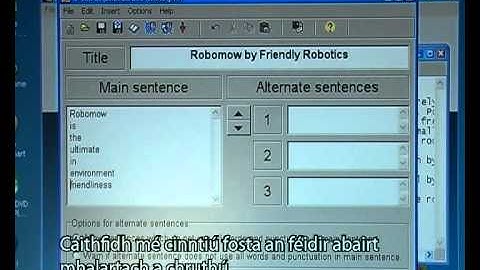 Hot Potatoes Mixed Sentence Exercises: Irish subtitles