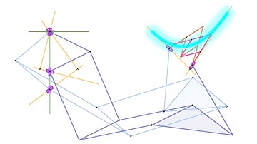 Quadratic Bezier Curve Linkage / Mechanism using Bernstein Basis Polynomials