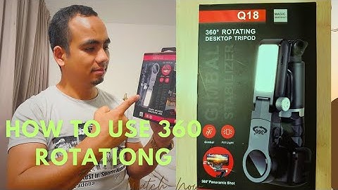 How to use gimbal tripod Q18 360 Rotating Desktop