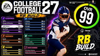 Best Running Back Build in College football 27 Road to glory !