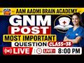 GNM Post | BEST CLASSES| GNM ALL CLASSES | Aam Aadmi Brain Academy | Live Today 8:00 PM