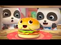 HAMBURGER in the Oven | Yummy Food Family 1 | Nursery Rhymes | Kids Songs | Baby Cartoon | BabyBus