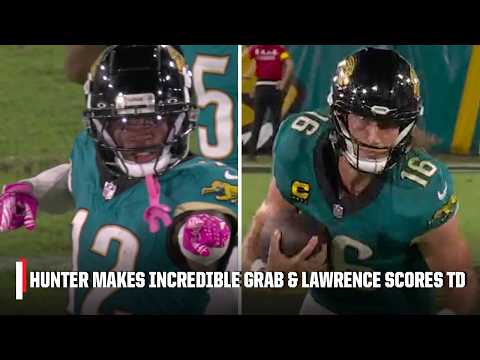 Travis Hunter makes INCREDIBLE CATCH & Trevor Lawrence ties game with rushing TD 🔥 | NFL on ESPN