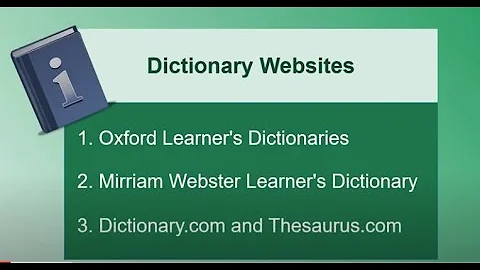 Online Dictionaries and Thesaurus