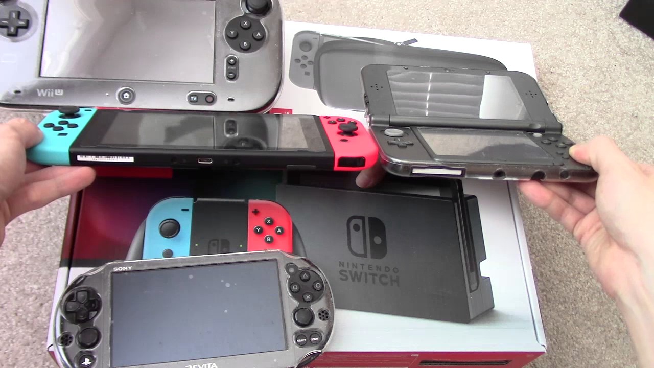 New Nintendo Switch Size Comparison Psvita 3ds Xl Wiiu Youtube