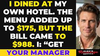 Information I Dined at My Own Hotel. The Menu Added Up to $175, but the Bill Came to $988. “Get Your Manager.” Update