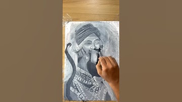 6th sikh guru ji drawing ekk paper pe . #art #hypernilart #foryou #howto #sikh #sikhguru #guru