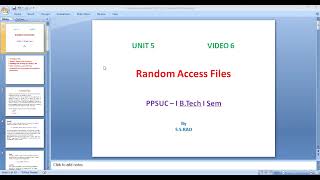 Random Access File and Binary File in C