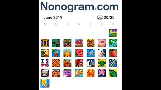 Nonogram Daily Challenge 26-30 June 2019
