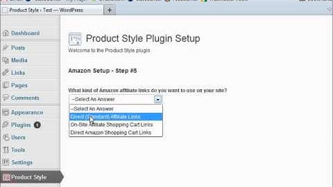 Product Style Amazon Affiliate WP Plugin Setup
