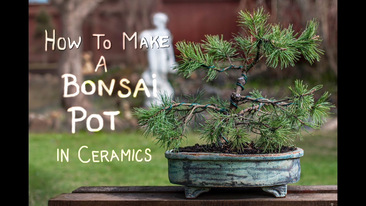 How to hand build a Bonsai Pot in clay. From slab to finished pot with a  tree in it. DIY tutorial. 