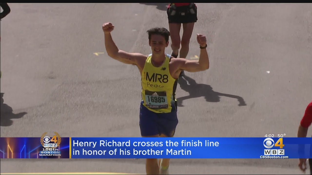 Henry Richard Crosses Boston Marathon Finish Line In Honor Of