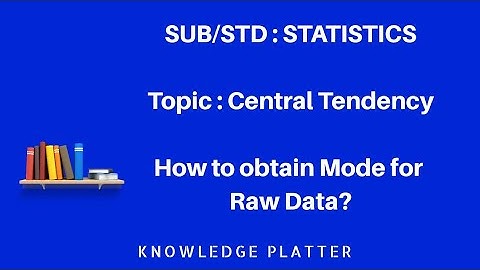 Mode - Raw Data - Central Tendency - Statistics - CA Foundation - FYBCOM - FYBMS