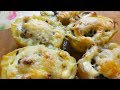 Фаршированный Картофель. Картофельные лодочки с печенью.