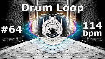 #64 Drum Loop 114 bpm 🥁 Bass Guitar Backing Tracks 🥁 DrumTonic Beats