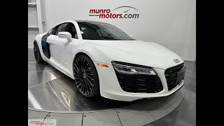 2014 Audi R8 Quattro Coupe 4.2L V8 430hp DualClutch Auto in Ibis White/ Black Napa Diamond Stitching