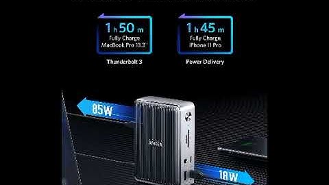 Anker Docking Station, PowerExpand Elite 13-in-1 Thunderbolt 3 Dock for USB-C Laptops, 85W Charging