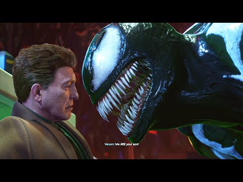 Venom Punishes His Father Norman Osborn Scene - Marvel's Spider-Man 2 PS5 2023
