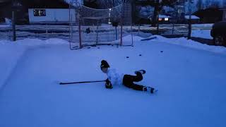 🏒 Shooting Practice on our Outdoor Rink 🔔