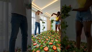Mint & Strawberry Epoxy Floor Transformation 🍓🌿 Luxury Living Room Design ✨