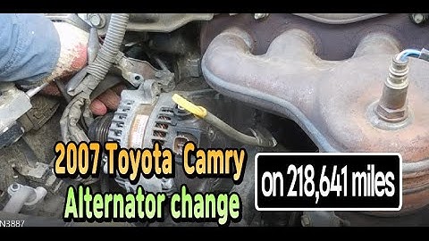 2007 Toyota Camry alternator change on 218,641 miles