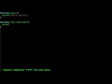 04 VIM Basic Builtin Tab Autocompletion   2017