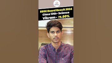 Congratulations🎉Vikram 75.60% | RBSE 12th Result 2024 #nehalvirtualschool #rbseboardresult