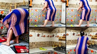روتين مسائي تنظيف المطبخ من يوميات وئام 