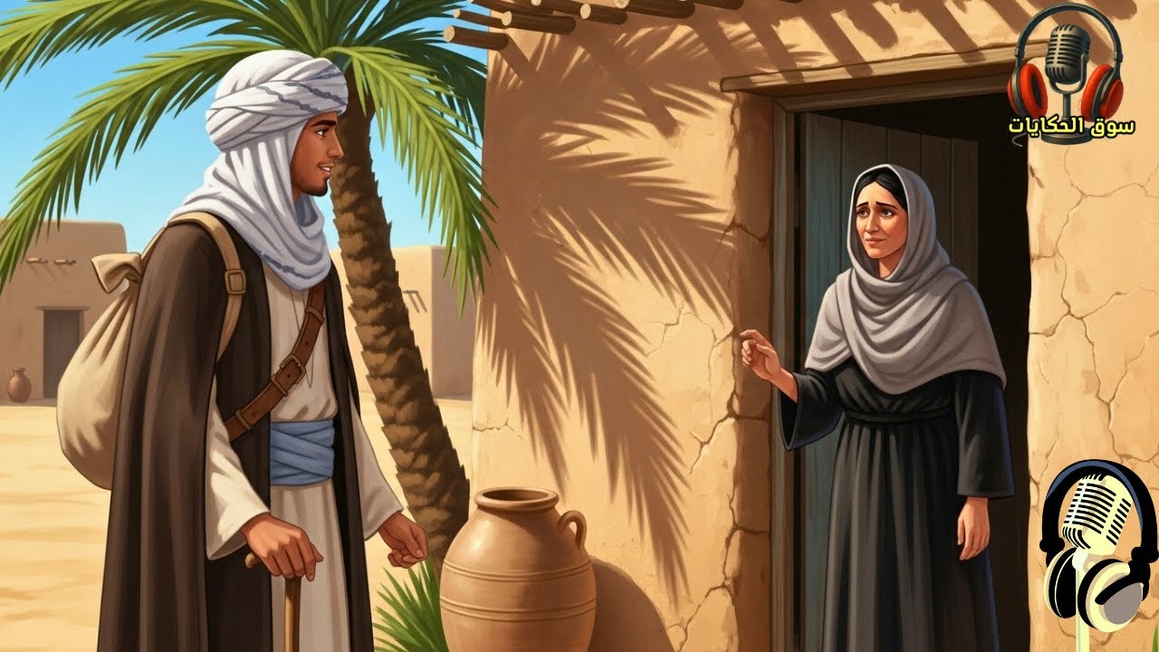 قصة عابر سبيل وقرية الأرامل، من القصص المشوقة قبل النوم، ضع السماعات واستمع، سوق الحكايات والقصص