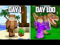 I Survived 100 Days of Jurrassic Park in Minecraft...