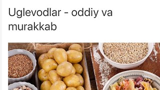 Murakkab va oddiy uglevodlar. Vazn tashash siri.