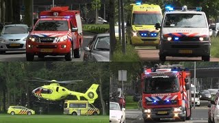 Prio1 17-3361 Si44-0 17-3431, Politie En A1 17-153 Lfl01 Zuiderpark Rotterdam.