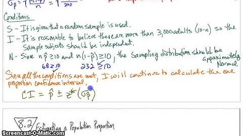 AP Stats: Creating a confidence Interval for one sample (PROPORTIONS)