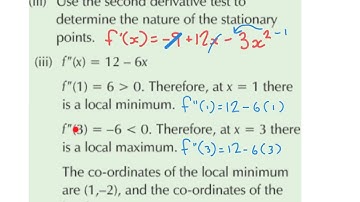 LC OL calculus stationary points cubic function