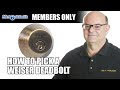 Locksmith training how to pick a weiser deadbolt