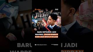 LHKPN Gibran Melonjak, Kekayaan Capai Rp27,9 Miliar dalam Setahun Jadi Wapres