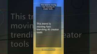 This trend is moving fast: trending AI creator tools #originalart #aiart #shorts