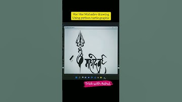 Shivratri special python #turtle #graphics status || Har Har Mahadev || #coding #shorts