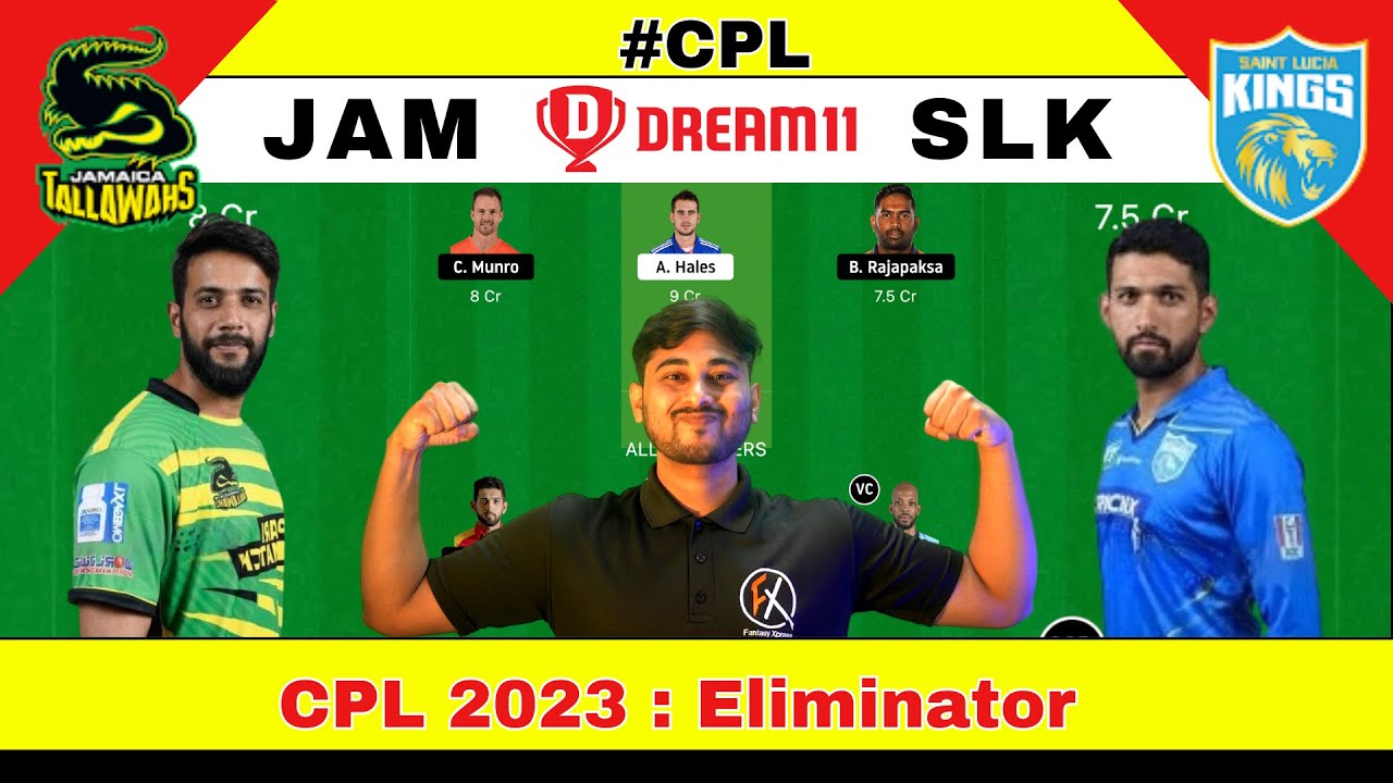 SLK vs JAM Dream11, JAM vs SLK Dream11, St Lucia Kings vs Jamaica Tallawahs CPL Eliminator, CPL 2023