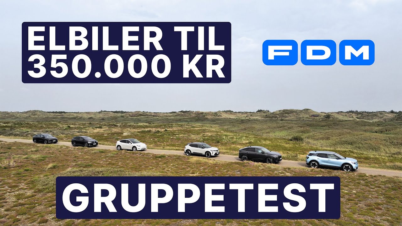Stor test af de bedste elbiler til 350.000 kr