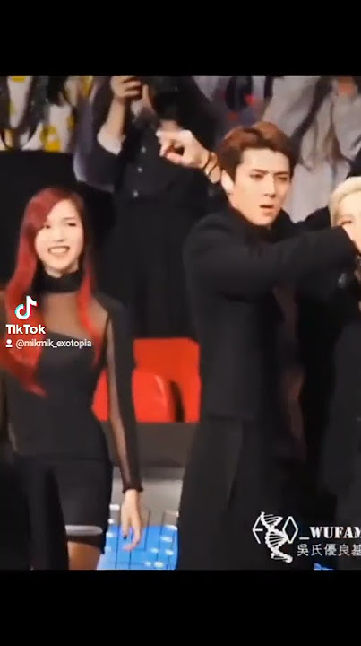 TWICE MINA AND EXO SEHUN from fangirl to kpop idol itself #mina #twice #exo #sehun #kpop