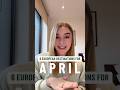 6 places in Europe for April! Sorry it got cut off, follow me on the other app to see the rest